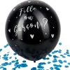 BALLON GÉANT NOIR GENDER REVEAL PARTY GARS 60 CM