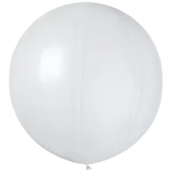 BALLON LATEX GÉANT ROND BIO 80CM BLANC