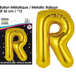 BALLON METALLIQUE OR LETTRE R