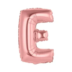 BALLON MÉTALLIQUE 36CM LETTRE E - ROSE GOLD