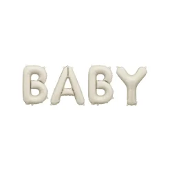 BALLONS ALUMINIUM MOT LETTRE BABY 90X35CM BEIGE