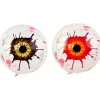 2 BALLONS ALUMINIUM SPHÈRE OEIL TERREUR 56CM