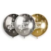 3 BALLONS BIO SHINY ANNIVERSAIRE 48CM MULTICOLORE