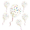 6 BALLONS CONFETTIS MULTI