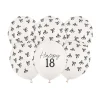 6 BALLONS LATEX ANNIVERSAIRE 18ANS NUD 30CM BEIGE