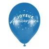 6 BALLONS LATEX ANNIVERSAIRE 30CM BLEU