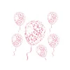 6 BALLONS LATEX AVEC CONFETTIS ROSE