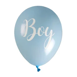 8 BALLONS LATEX BABY SHOWER BOY Ø23CM BLEU