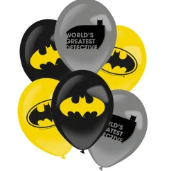 6 BALLONS LATEX BATMAN GOTHAM CITY 27.5CM