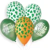 5 BALLONS LATEX BIO IMPRIMÉS SAINT PATRICK 33CM