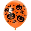 10 BALLONS LATEX CHAT NOIR 30CM ORANGE