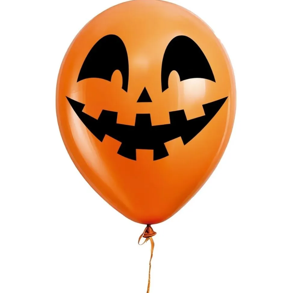 10 BALLONS LATEX CITROUILLE MOQUEUSE 30CM ORANGE