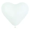 50 BALLONS LATEX COEUR BLANC BIO 25CM