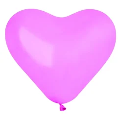 50 BALLONS LATEX COEUR ROSE BIO 25CM
