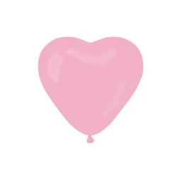 50 BALLONS LATEX COEUR ROSE BIO 25CM