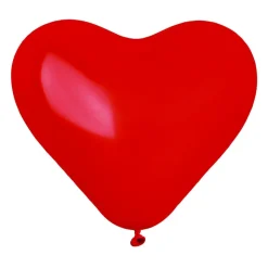 50 BALLONS LATEX COEUR ROUGE BIO 25CM