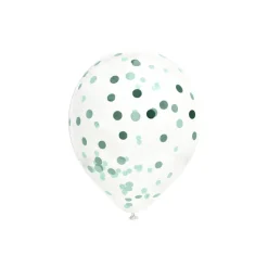 6 BALLONS LATEX À CONFETTIS 30CM OCÉAN