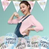 6 BALLONS LATEX CONFETTIS GENDER REVEAL 30CM