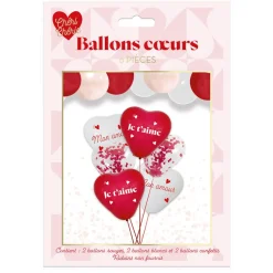 6 BALLONS LATEX CUR AMOUR