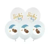 6 BALLONS LATEX DOUBLE FACE BÉBÉ GARÇON 30CM BLEU