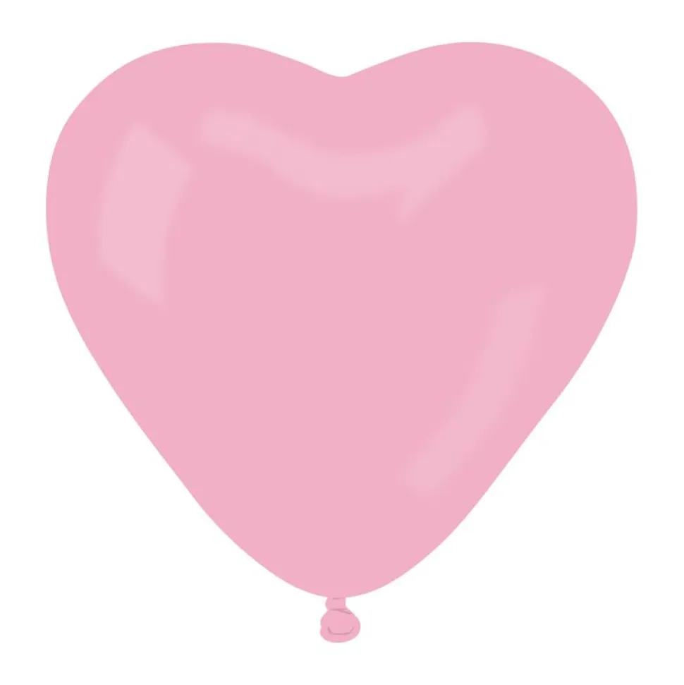 3 BALLONS LATEX GÉANT COEUR ROSE BIO 44CM