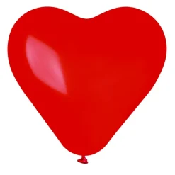 3 BALLONS LATEX GÉANT COEUR ROUGE BIO 44CM