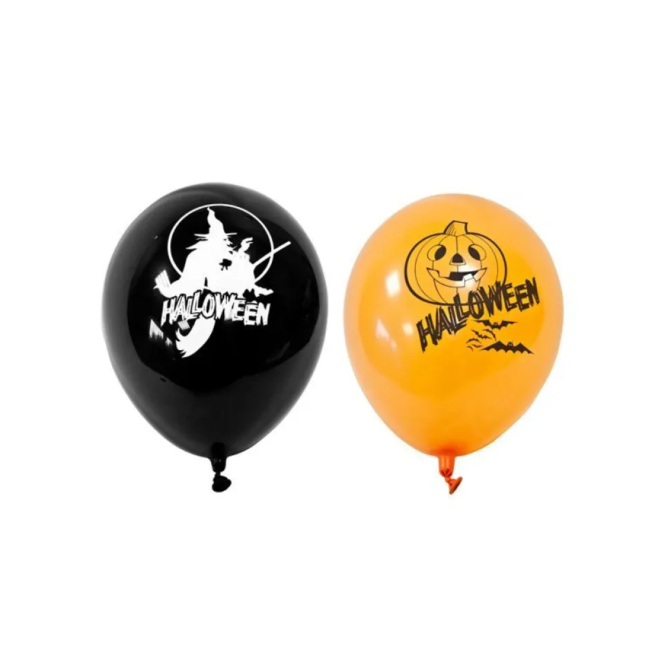 8 BALLONS LATEX IMPRIMÉS HALLOWEEN 28CM