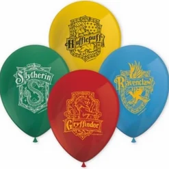 8 BALLONS LATEX MAISON POUDLARD HARRY POTTER 28CM