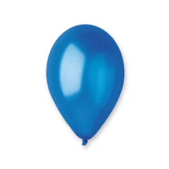 10 BALLONS LATEX METALLISÉS BLEU ROI BIO 30CM