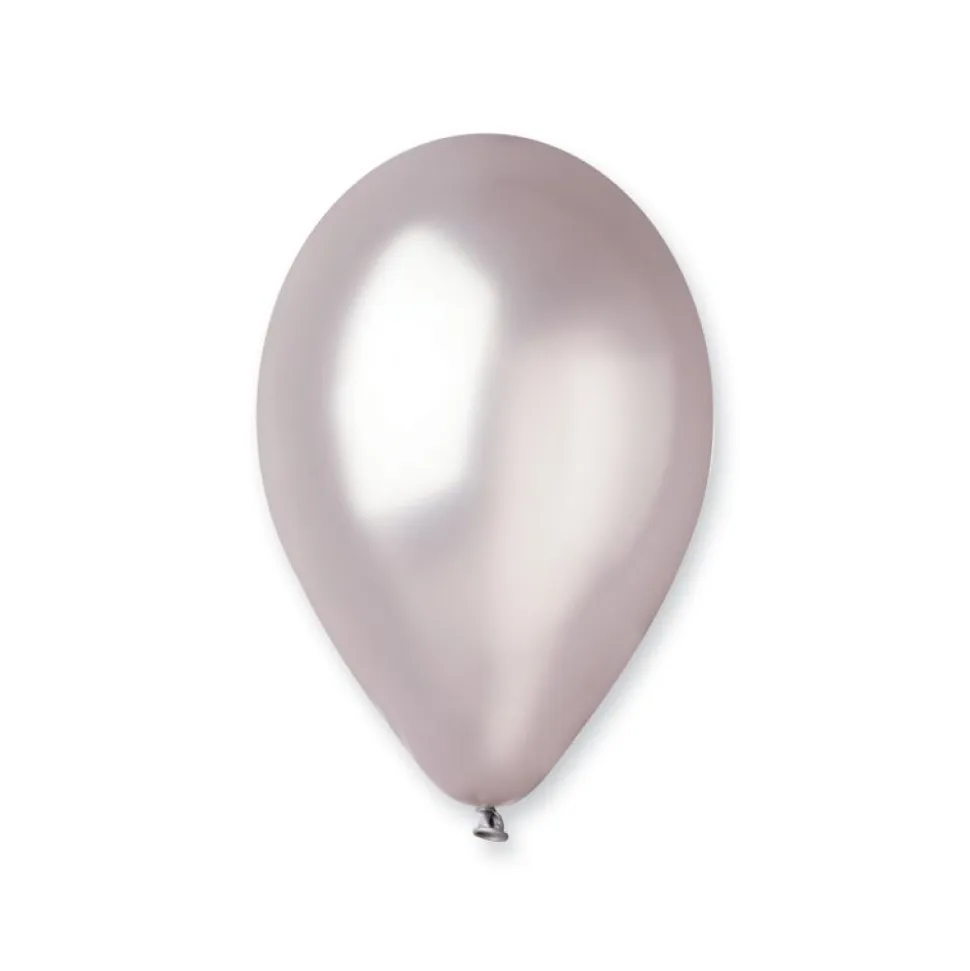 50 BALLONS LATEX MÉTALLISÉS ARGENT BIO 30