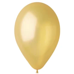 50 BALLONS LATEX MÉTALLISÉS BIO 30CM OR
