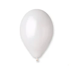 10 BALLONS LATEX MÉTALLISÉS BLANC BIO 30CM