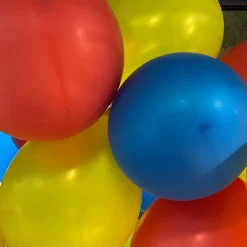 50 BALLONS LATEX MÉTALLISÉS BLEU ROI BIO 30CM