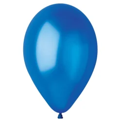 50 BALLONS LATEX MÉTALLISÉS BLEU ROI BIO 30CM