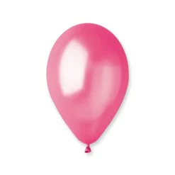10 BALLONS LATEX MÉTALLISÉS FUCHSIA BIO 30CM