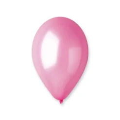 50 BALLONS LATEX MÉTALLISÉS ROSE BONBON BIO 30CM