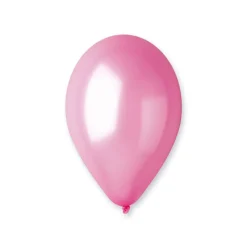 50 BALLONS LATEX MÉTALLISÉS ROSE BONBON BIO 30CM