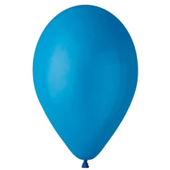 50 BALLONS LATEX NATUREL 30CM BLEU MOYEN
