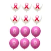 12 BALLONS LATEX OCTOBRE ROSE RUBAN 30CM