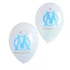 11 BALLONS LATEX OM FOOTBALL 30CM BLANC