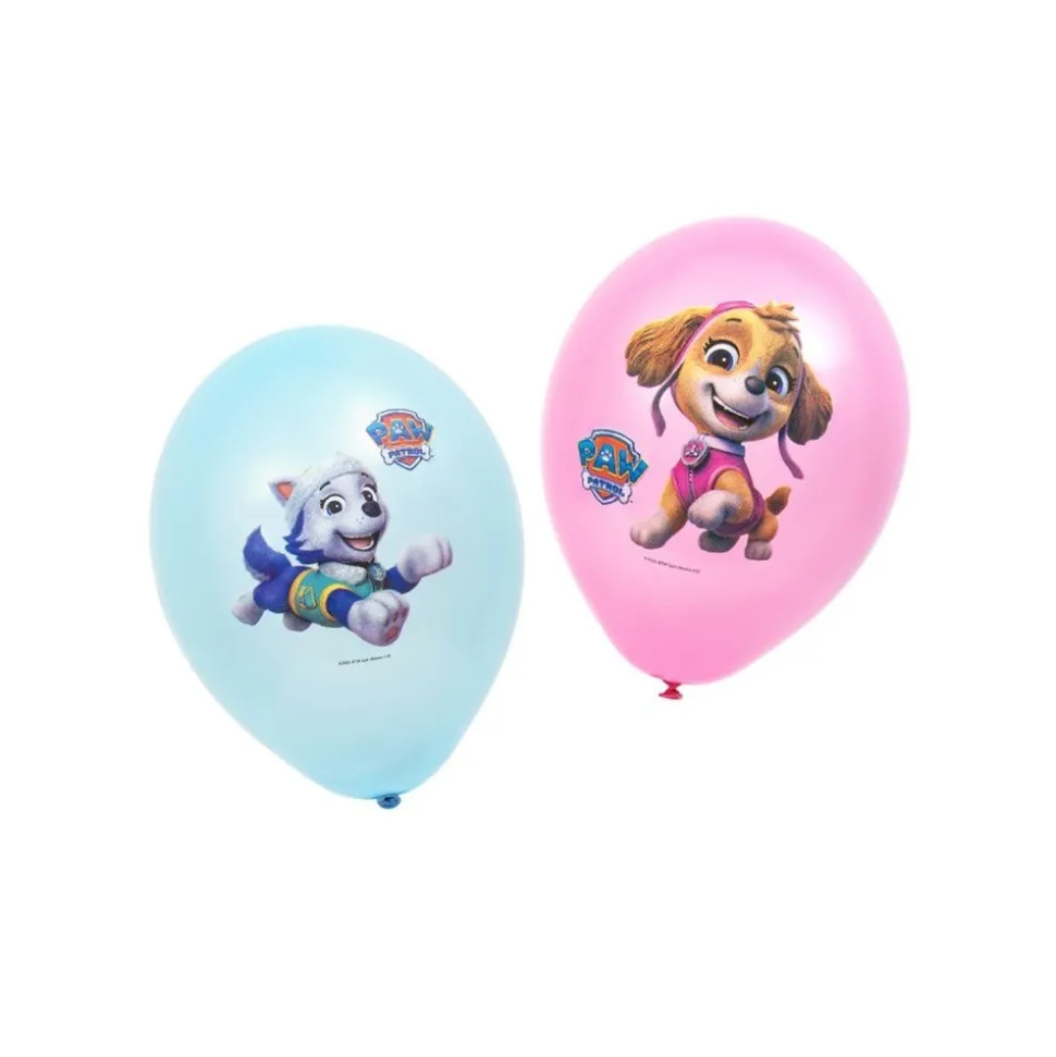 6 BALLONS LATEX PAW PATROL STELLA EVEREST 27CM