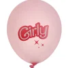 6 BALLONS LATEX POUPÉE GIRLY MODE 30CM ROSE