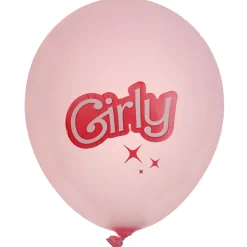 6 BALLONS LATEX POUPÉE GIRLY MODE 30CM ROSE