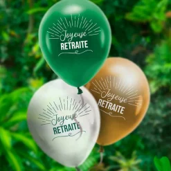 8 BALLONS LATEX RETRAITE TROPICAL 30CM
