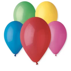50 BALLONS LATEX UNI 30CM MULTICOLORE