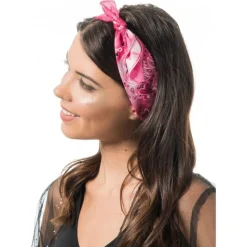 BANDANA PAISLEY POLYESTER 54CM TIE AND DYE ROSE