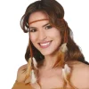 BANDEAU INDIEN PLUMES SUSPENDUES MARRON ADULTE