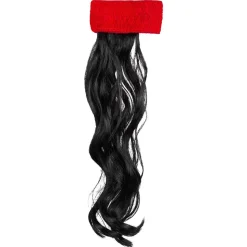 BANDEAU ROUGE AVEC CHEVEUX NOIRS