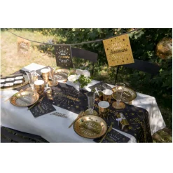 BANDEROLE ANNIVERSAIRE HOLOGRAPHIQUE 5M NOIR OR