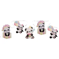 BANDEROLE PANDA 15X20CM 5M MULTICOLORE